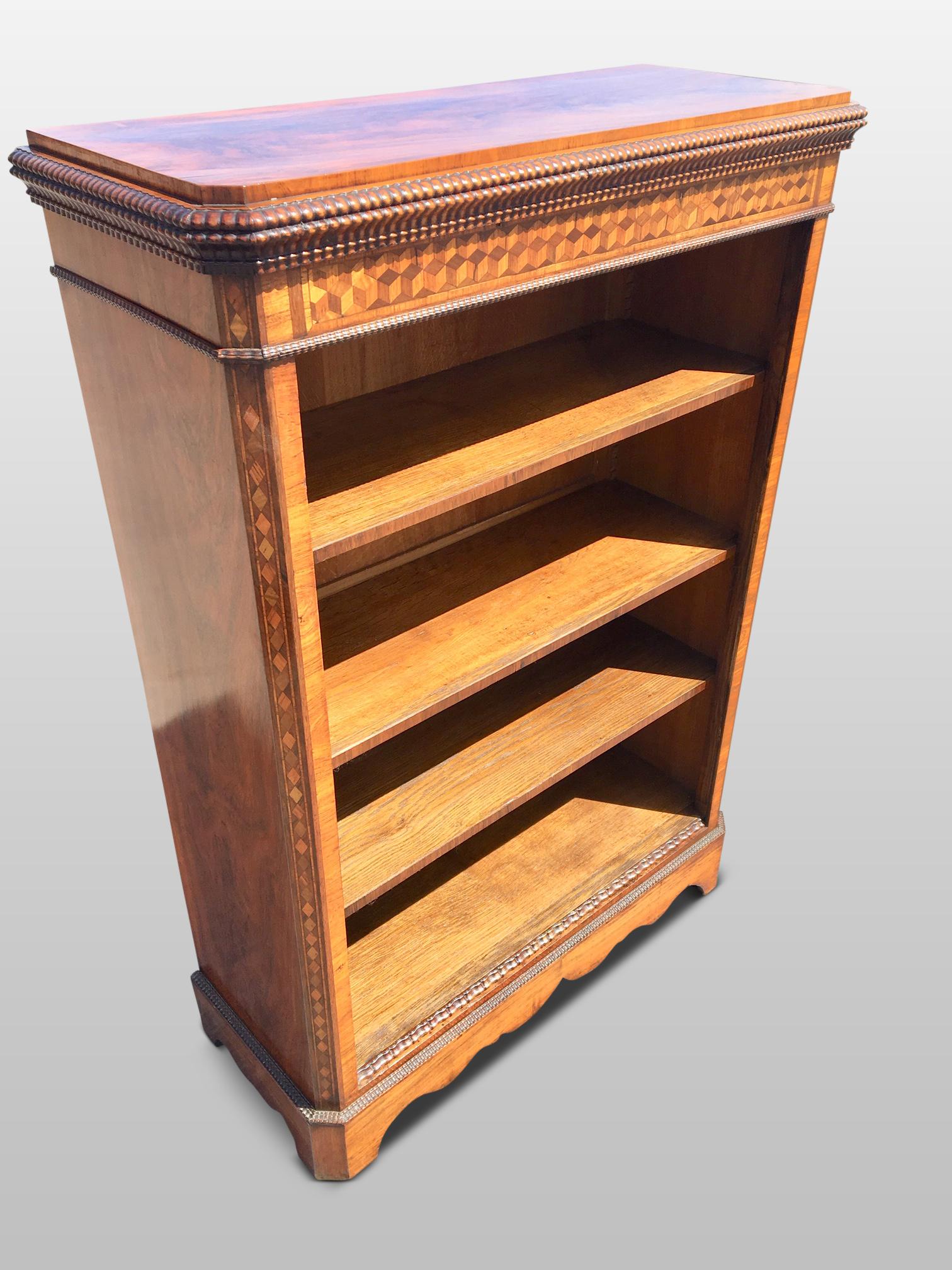 French Bookcase with Marquetry, circa 1870