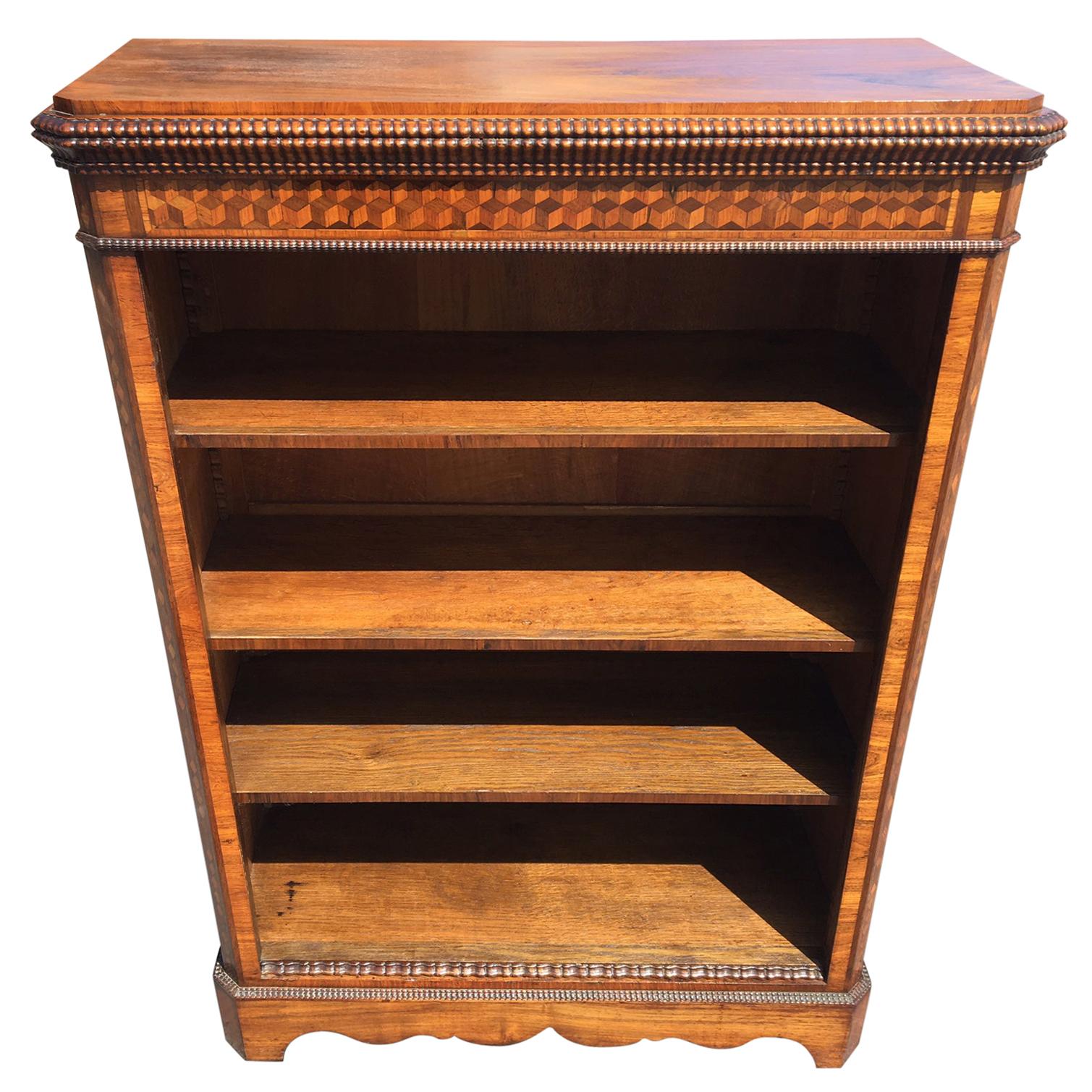 Bookcase with Marquetry, circa 1870