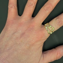 "Open Cell" Freeform Unisex Band in 14 Karat Yellow Gold