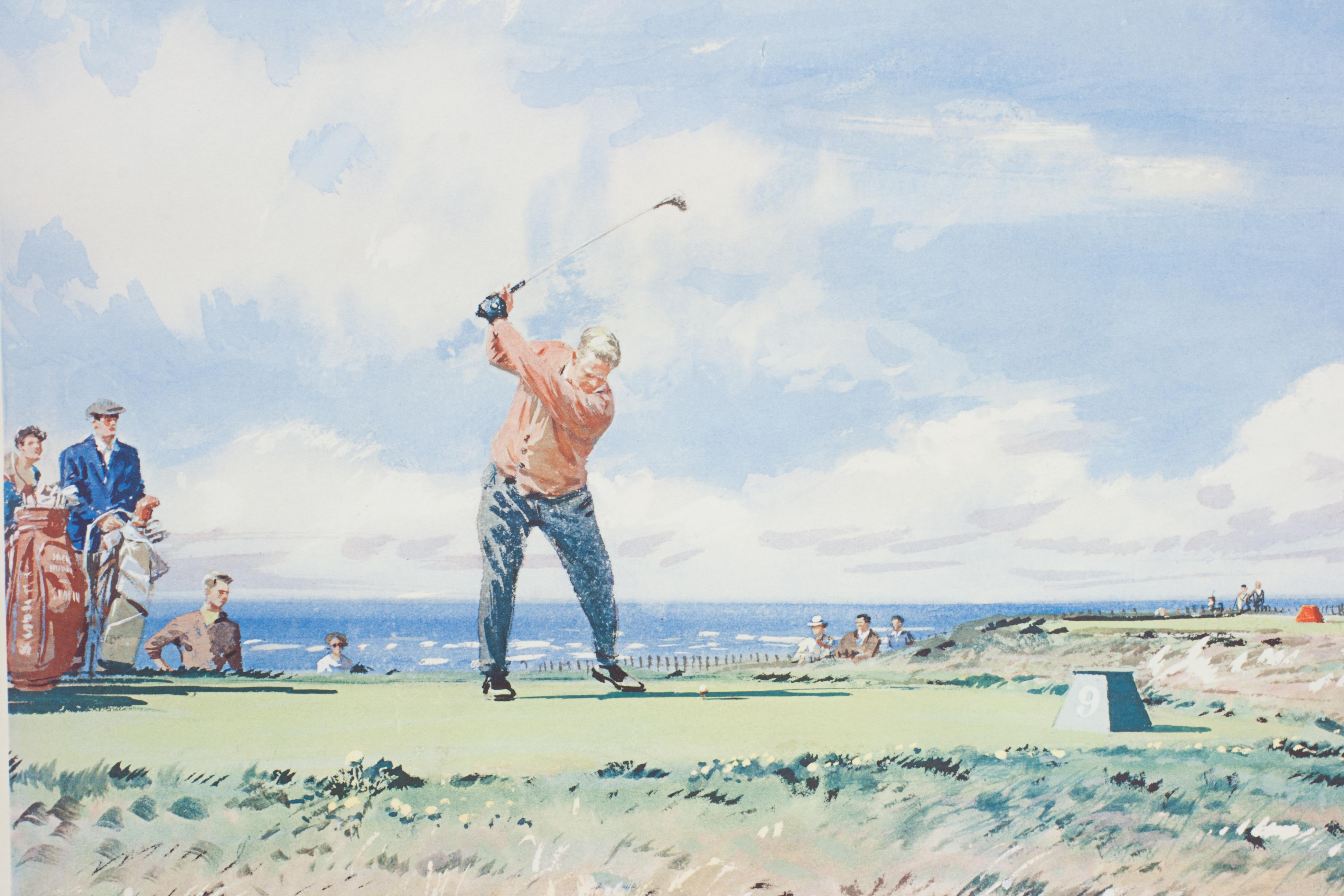 Open Championship Golf Print, Jack Nicklaus, by Arthur Weaver 3