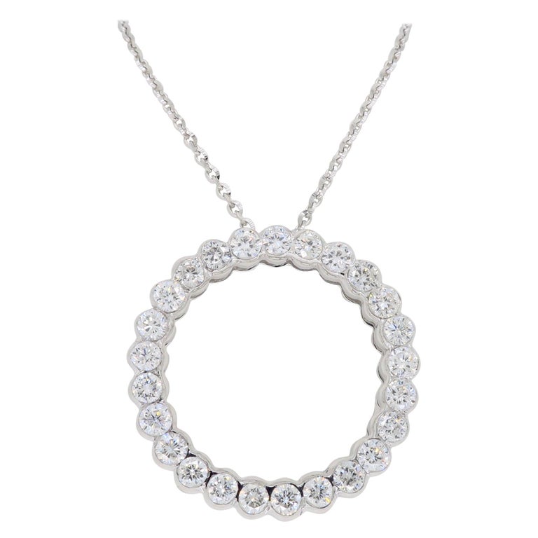 Open circle diamond pendant Clearance