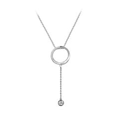 Open Circle Pave Statement Necklace