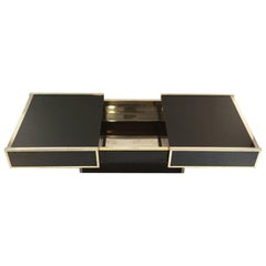 Table basse de bar ouverte de la Maison Lancel dans le style de Willy Rizzo