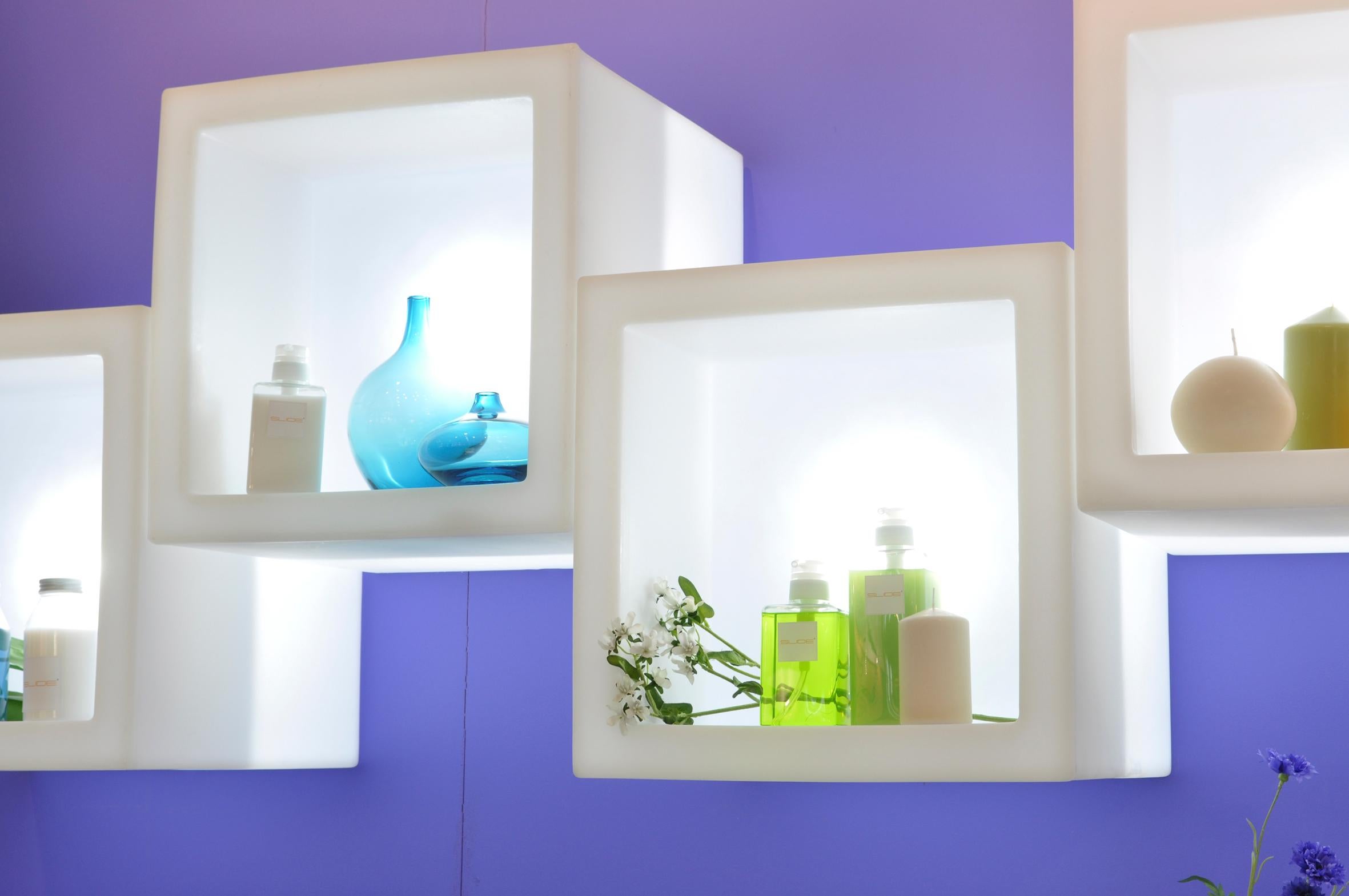 Post-Modern Open Cube 45 Lighted Modular Display by SLIDE Studio For Sale