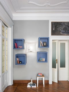 Open Cube 45 Lime Green Modular Display by SLIDE Studio