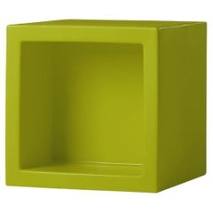 Vitrine modulaire ouverte cube 45 vert citron de SLIDE Studio