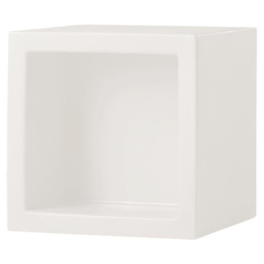 Open Cube 45 Milky White Modular Display by SLIDE Studio