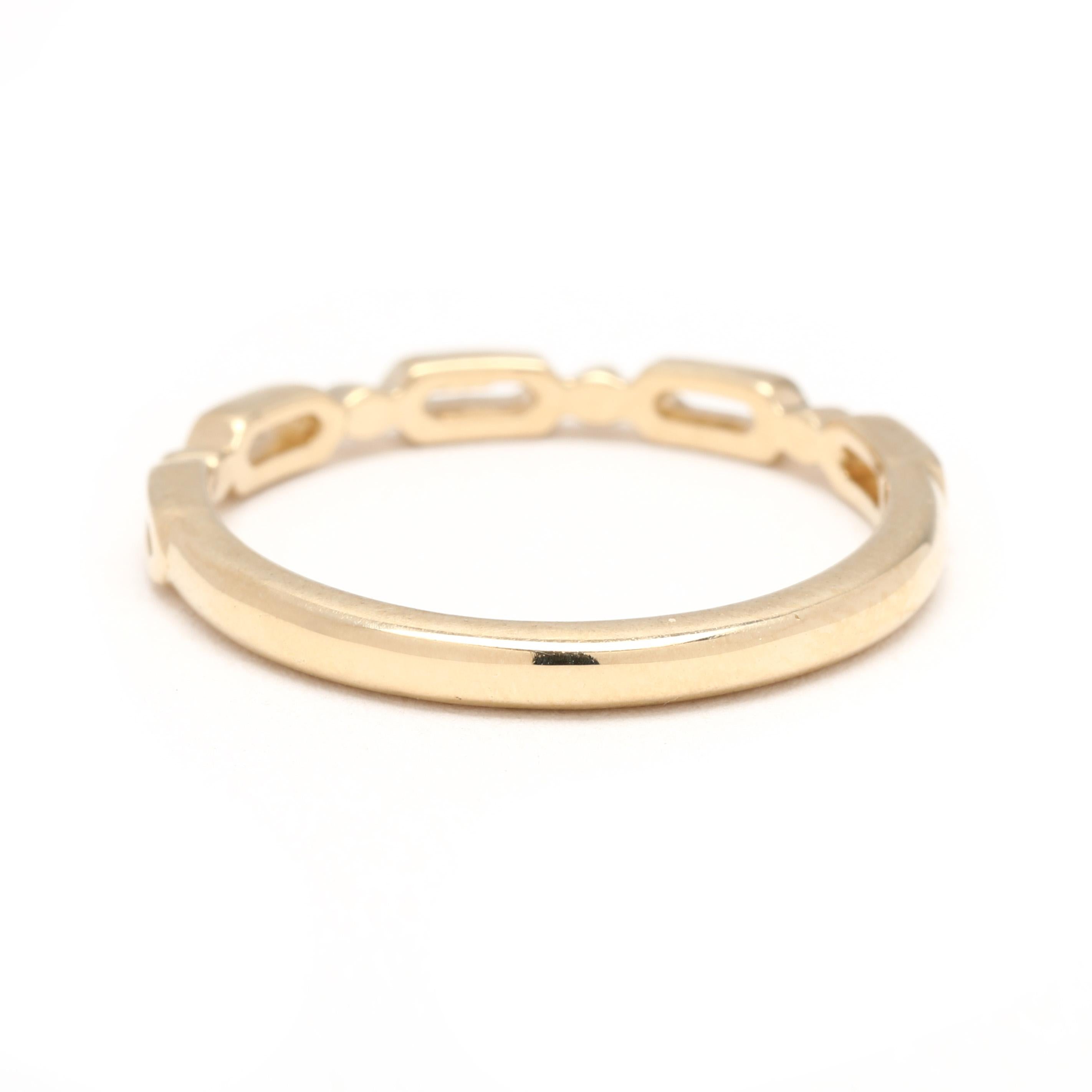 Anello a fascia con design aperto, oro giallo 14k, misura 6,5 In condizioni buone in vendita a McLeansville, NC