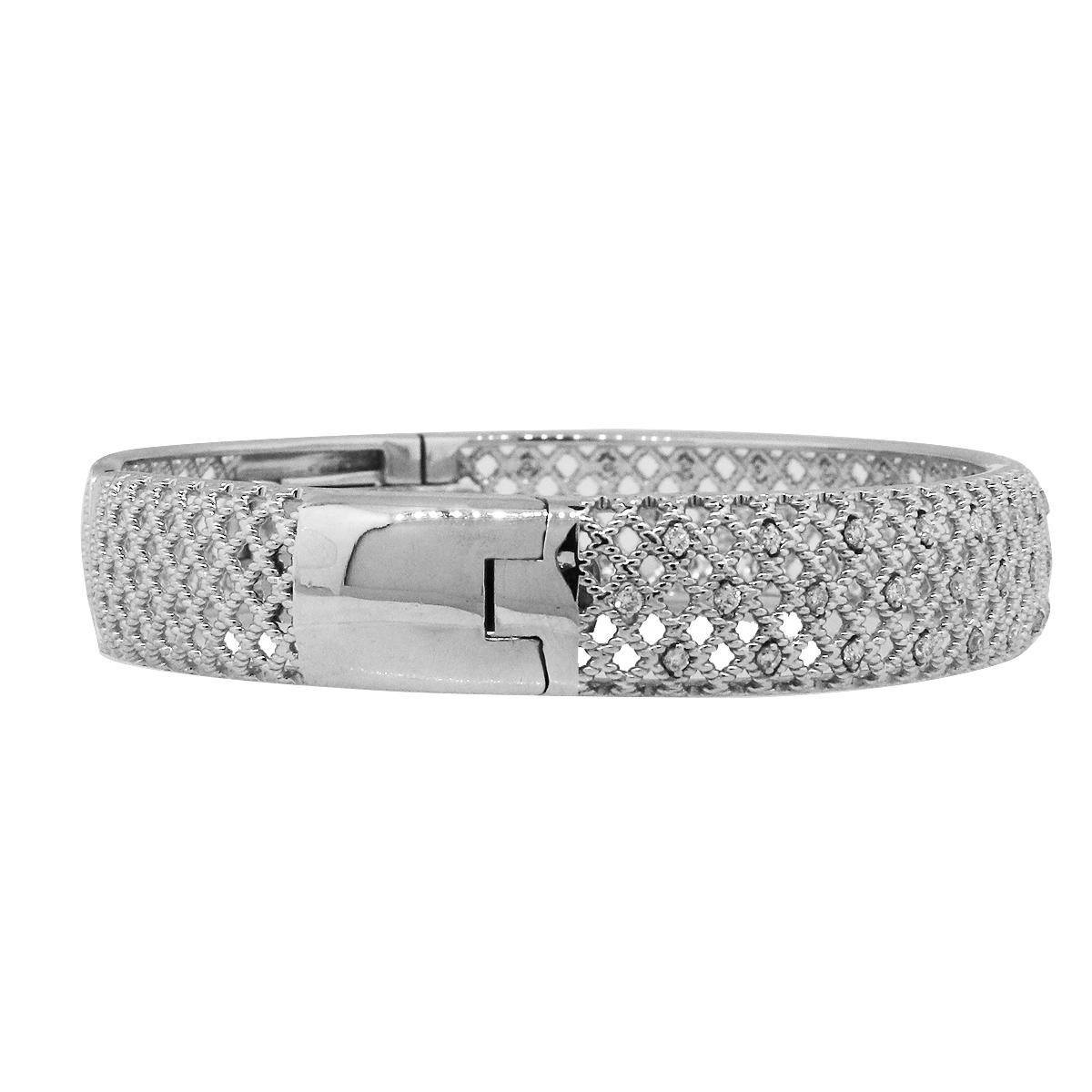 diamond open bangle bracelet