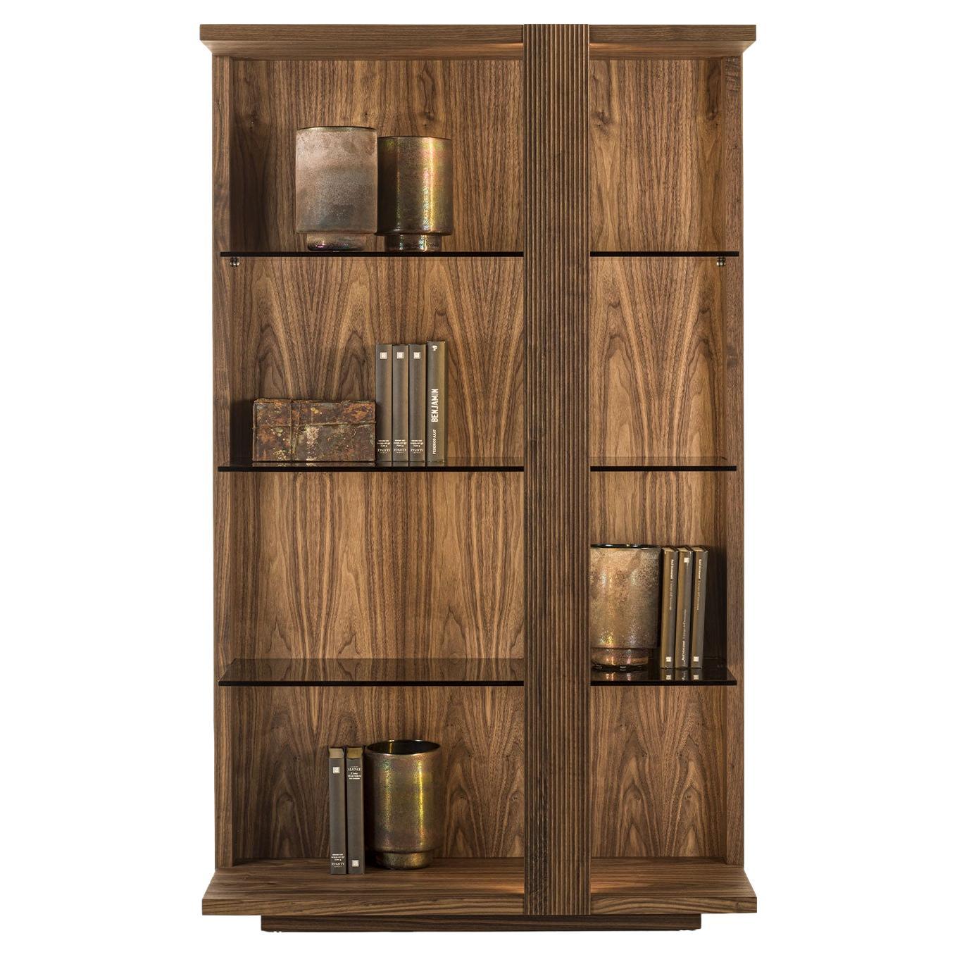 Open display cabinet and sideboard Riva 1920 Revo Open - Walnut For Sale
