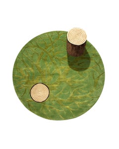 Contemporary Round Rug in Wool by Mexican Designer Ariel Rojo