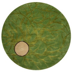 Contemporary Round Rug in Wool by Mexican Designer Ariel Rojo