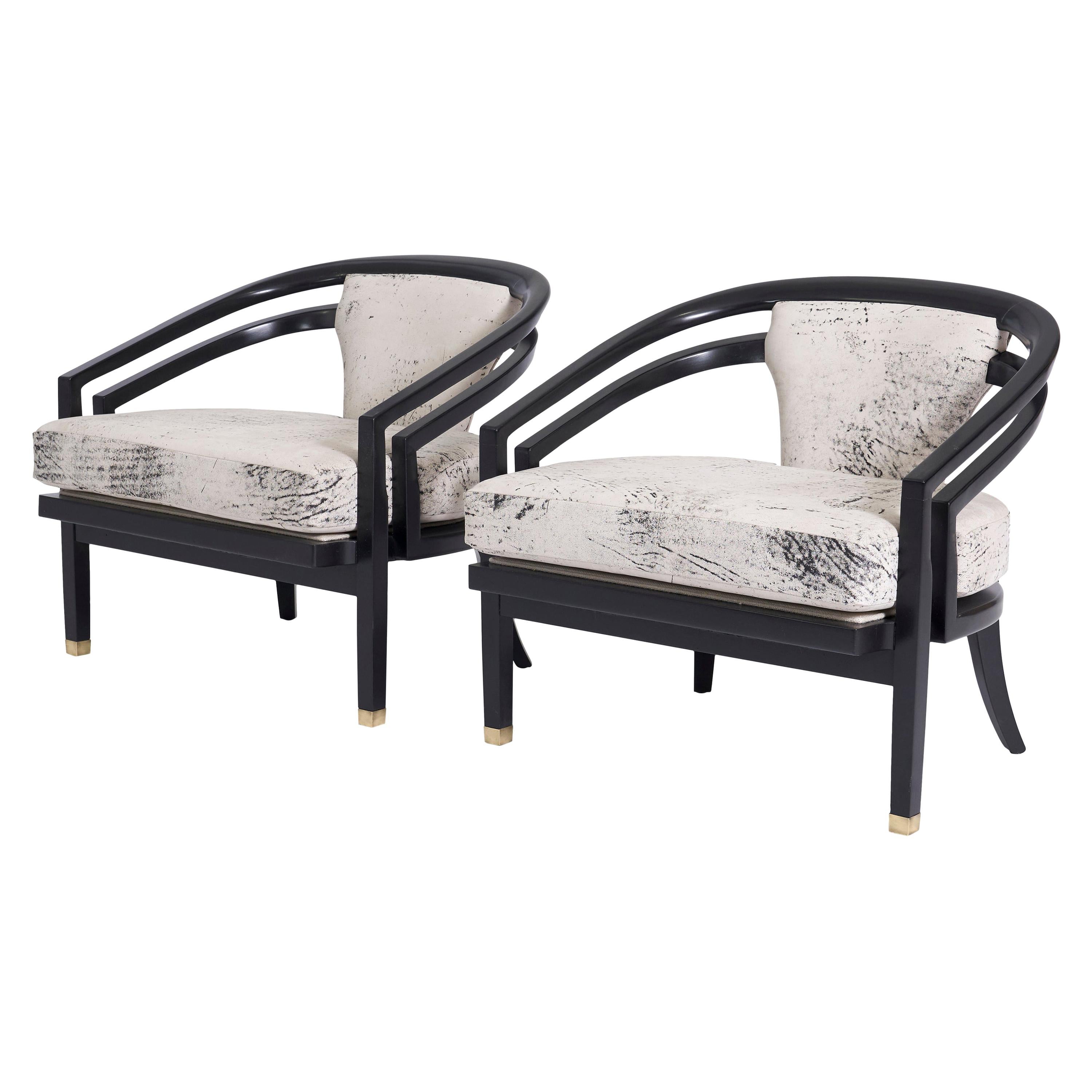 Open Frame Lounge Chairs, Attributed to Harvey Probber