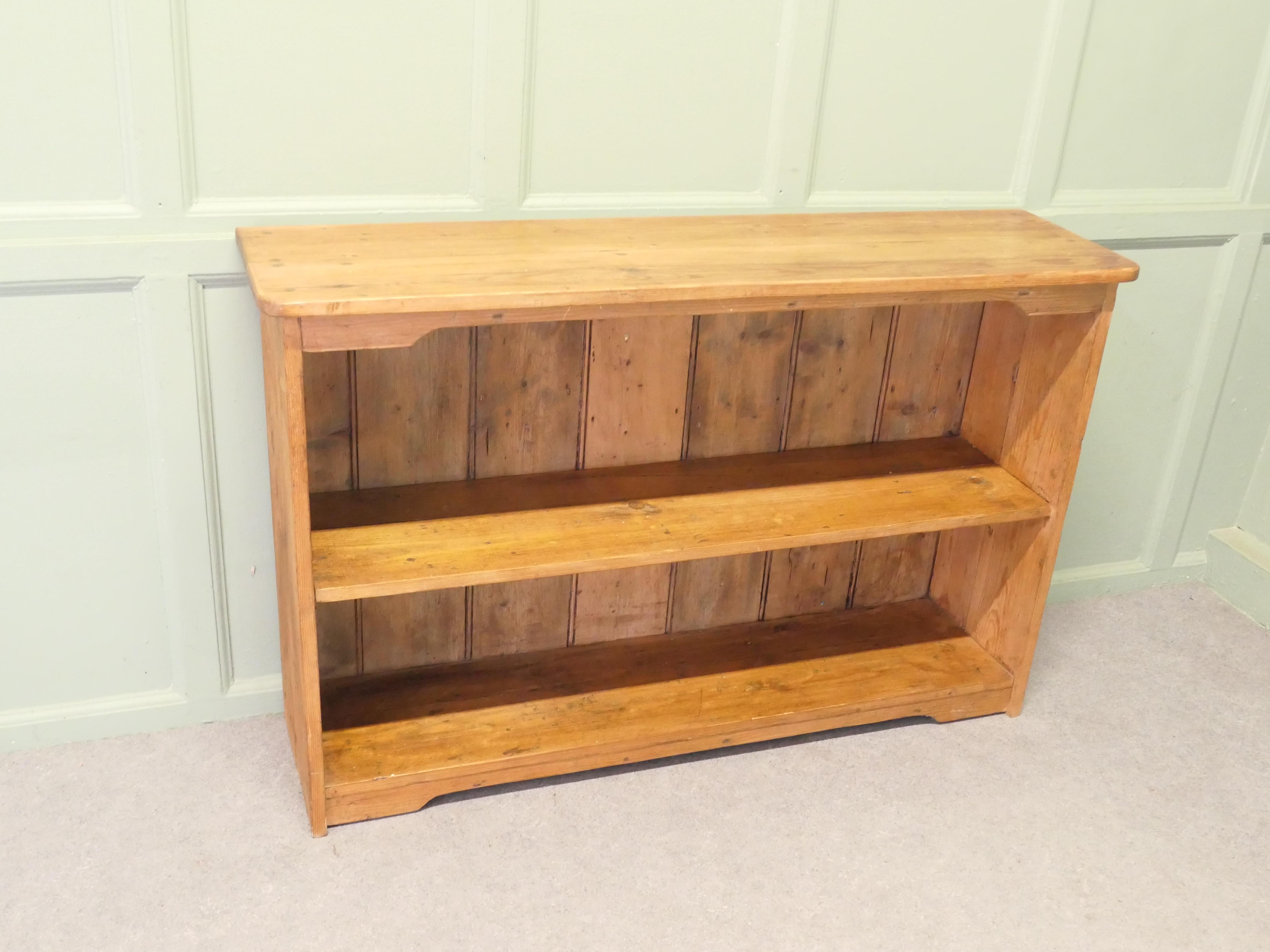 19th Century Open Front Pine Shelves, Pine Book Case For Sale