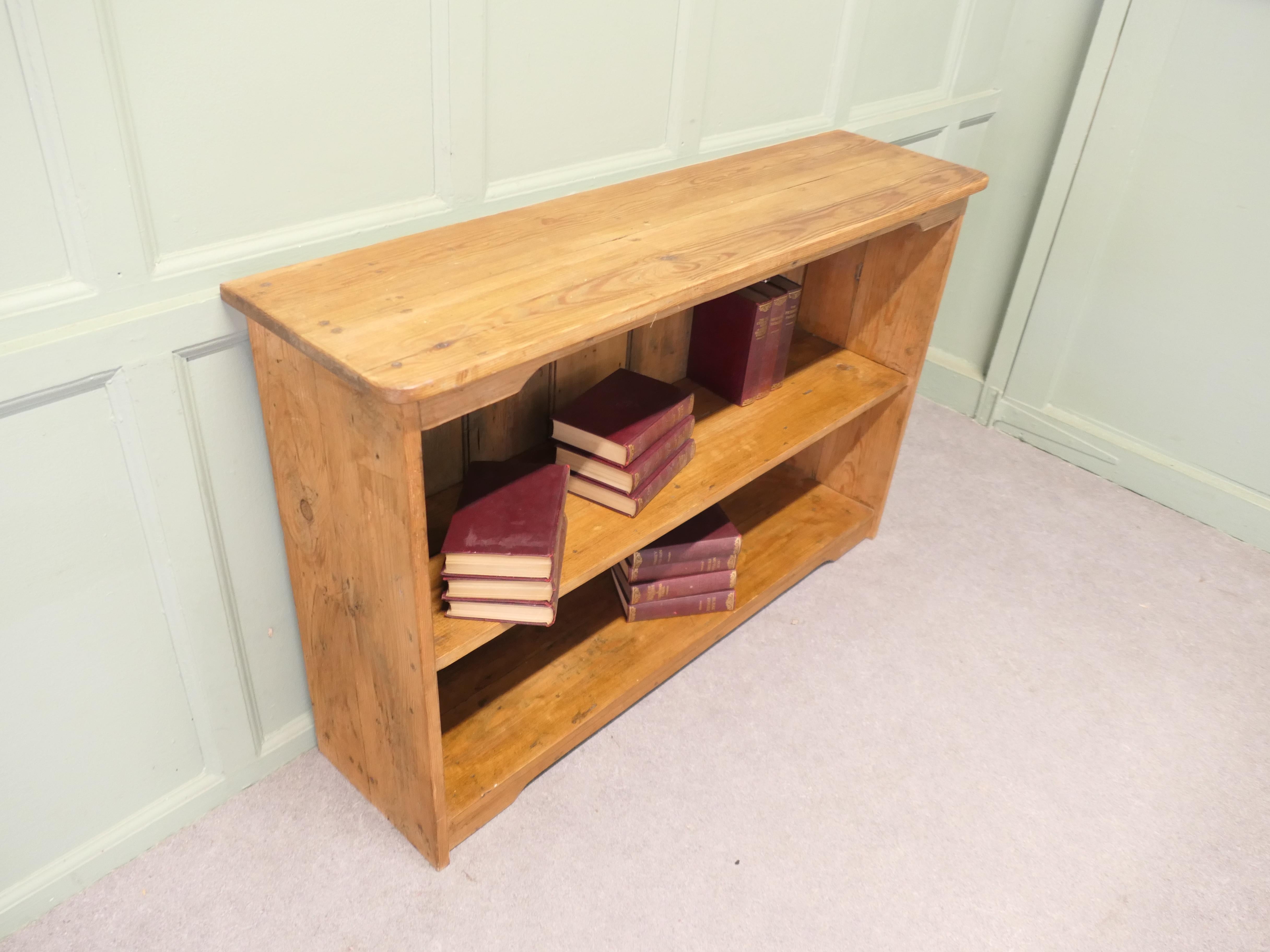 Open Front Pine Shelves, Pine Book Case For Sale 2