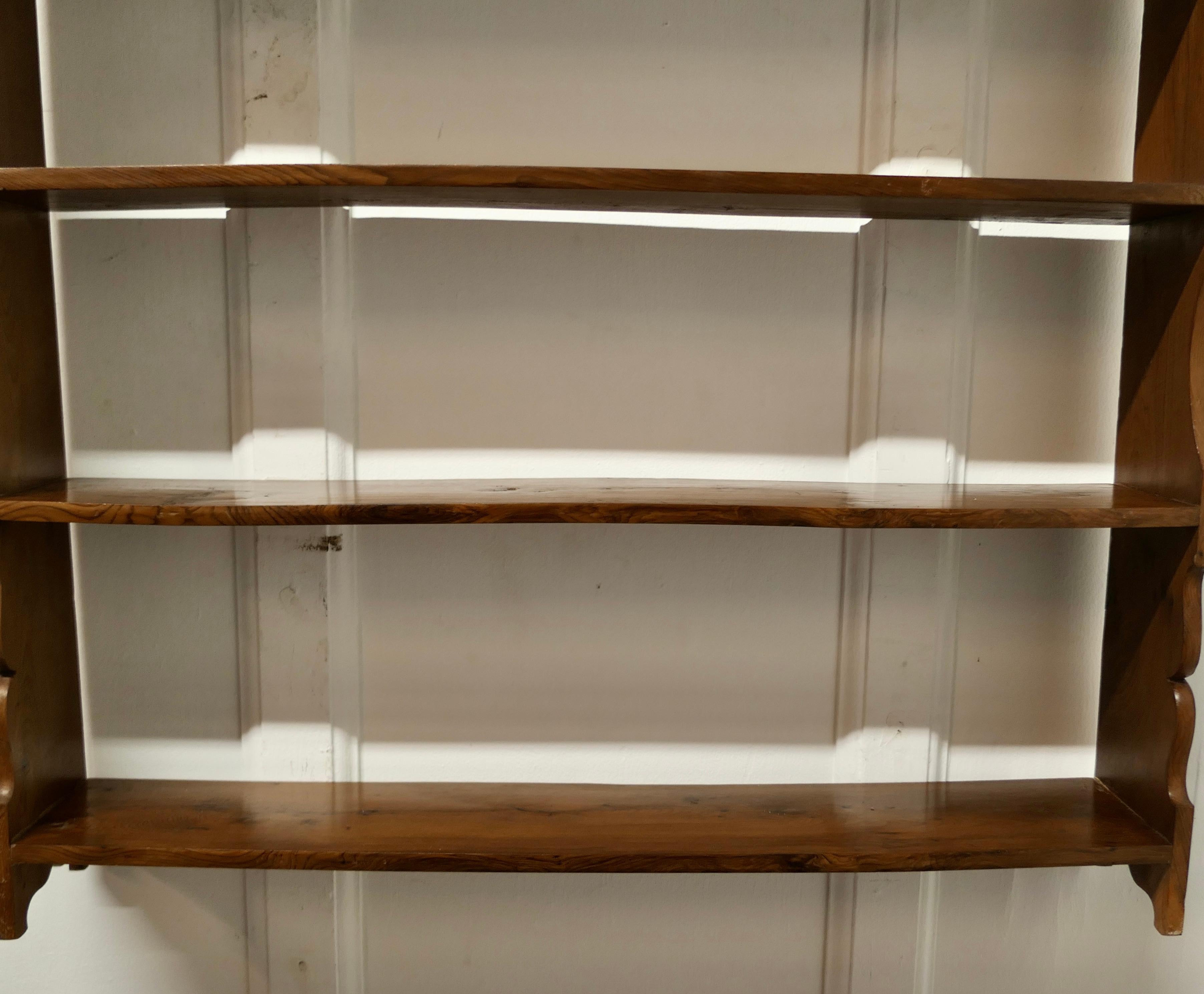 Open Front Wall Hanging Yew Bookshelf For Sale 2