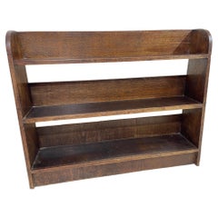 Open Fronted Victorian Graduated Bookcase in Oak