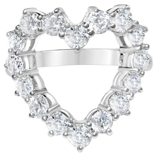 Open Heart Diamond Ring For Sale