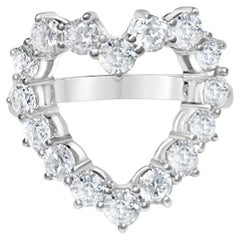 Diamantring mit offenem Herz