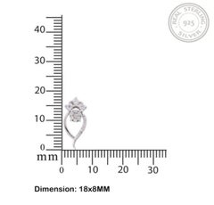 Open Heart Moissanite Earrings 925 Sterling Silver Beautiful Gift For Women.