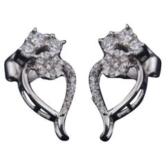 Open Heart Moissanite Ohrringe 925 Sterling Silber Schönes Geschenk für Frauen.