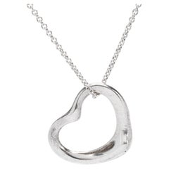 Open Heart Necklace, Elsa Peretti Heart Necklace, T & Co Silver Heart Necklace