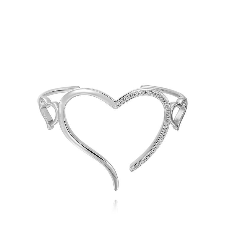 Open Heart Wire Cuff For Sale At 1stDibs