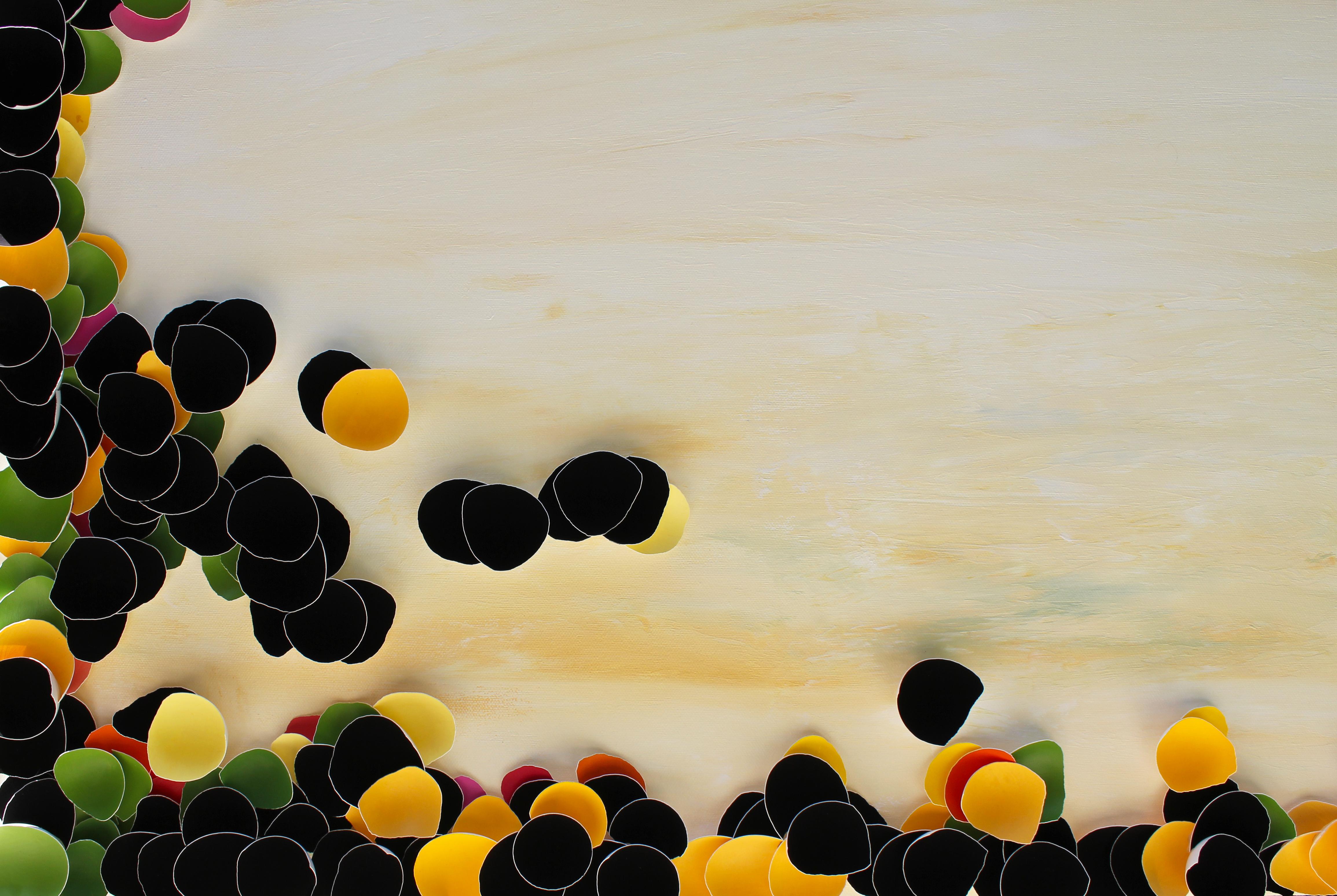 Other Open Horizon by Larisa Safaryan  Acrylic paint and eggshells on canvas For Sale