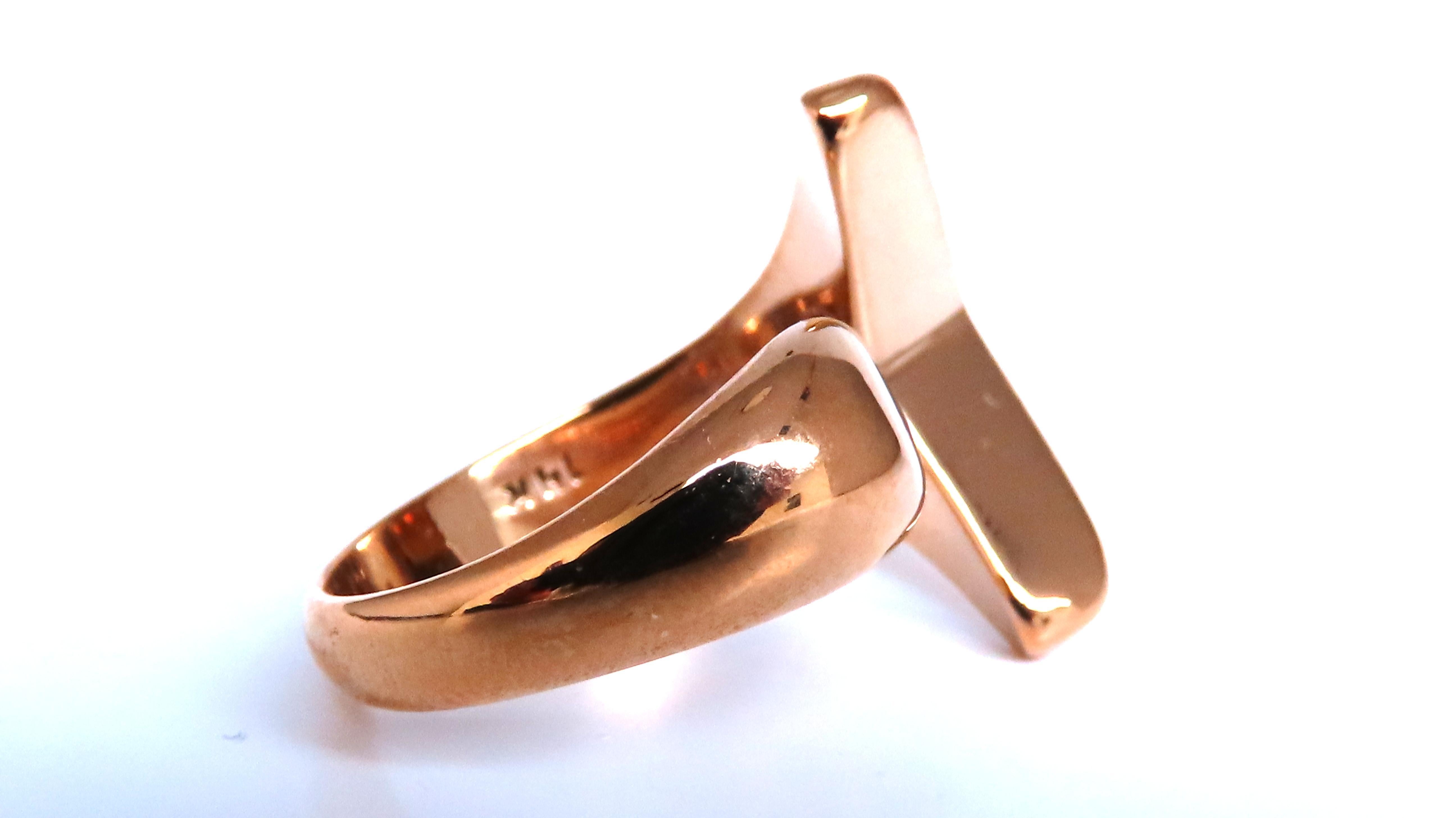 Modern Open Irregular Abstract Statement Ring 14kt Gold 44224 For Sale