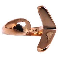 Anillo Abierta Irregular Abstracta Oro 14kt 44224