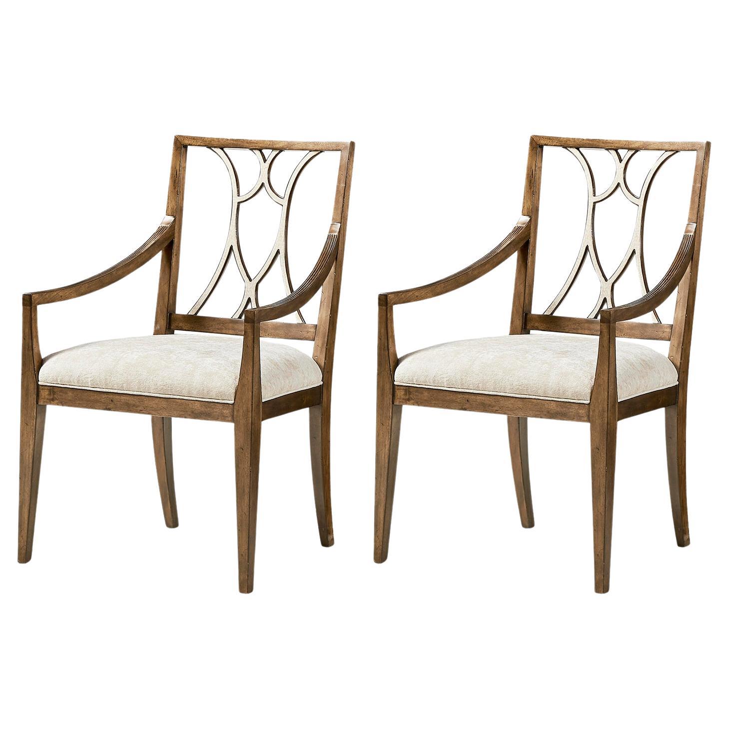 Open Lattice Dining Armchairs