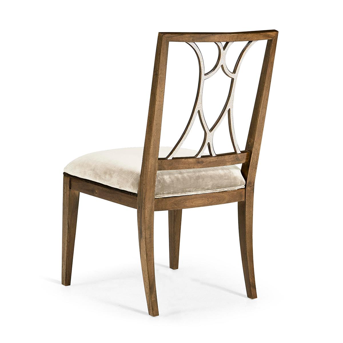 Contemporary Open Lattice Dining Chairs For Sale