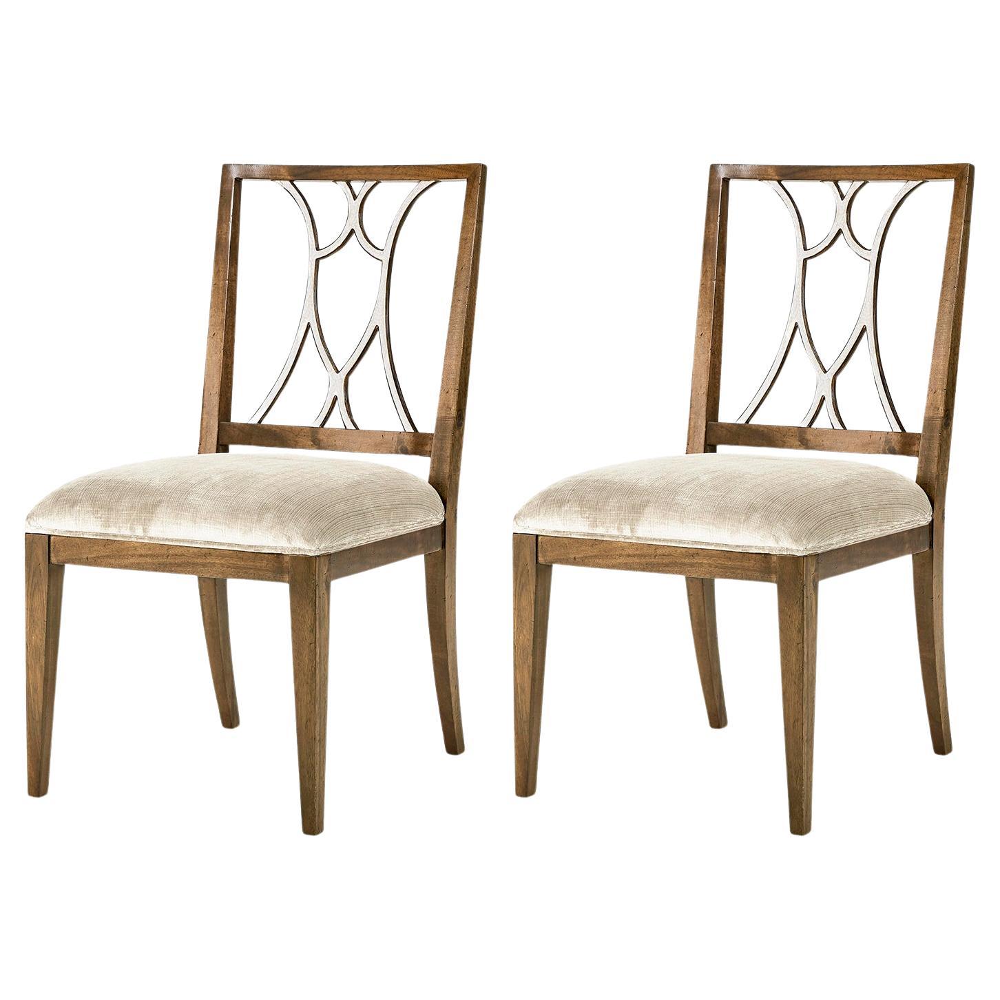 Open Lattice Dining Chairs For Sale