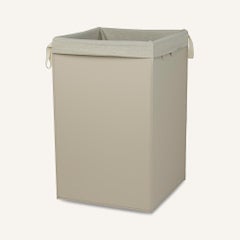 Cesto della biancheria aperto in pelle rigenerata AQUALIS Deluxe