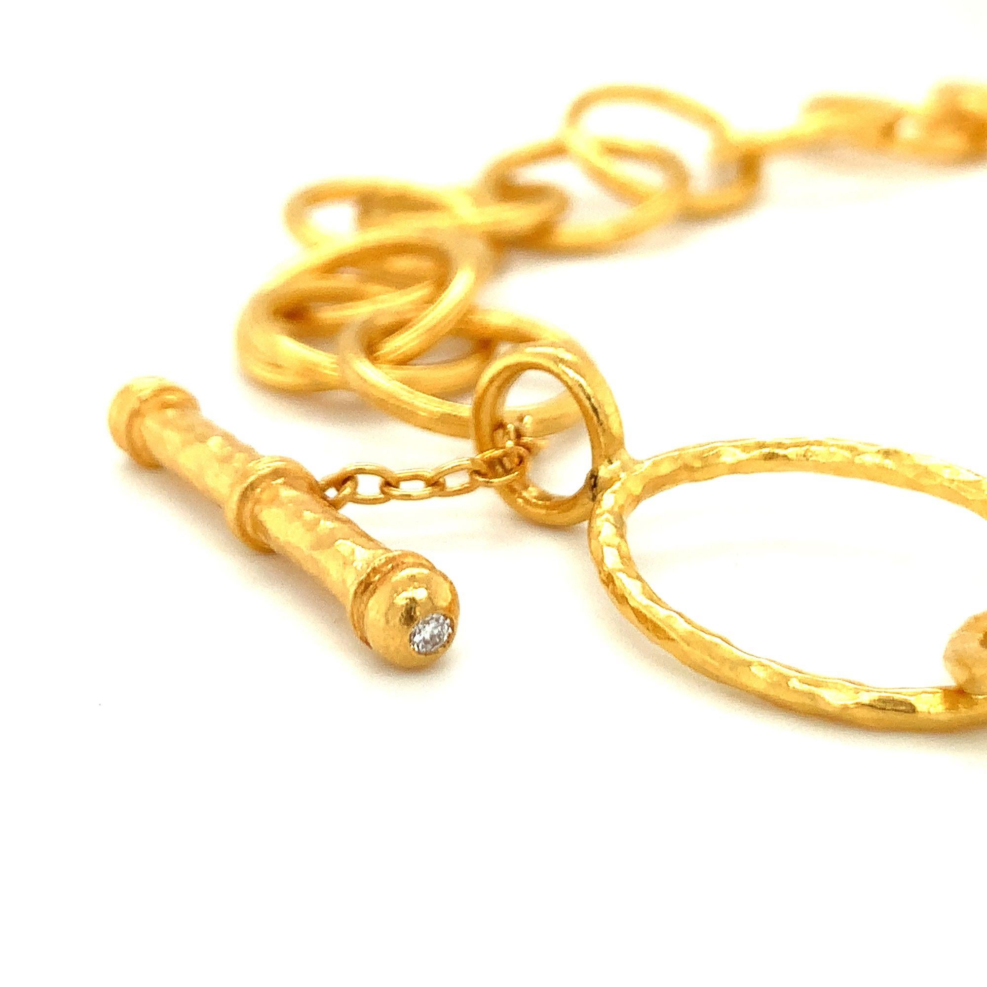 Collier à maillons ouverts en or jaune 22 carats de Gurhan Bon état - En vente à Beverly Hills, CA