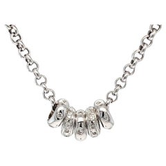 Offene Gliederkette mit Schiebe-Diamant- Rondelle-Anhängern