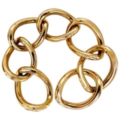 Open Link Wide Bracelet 18 Karat