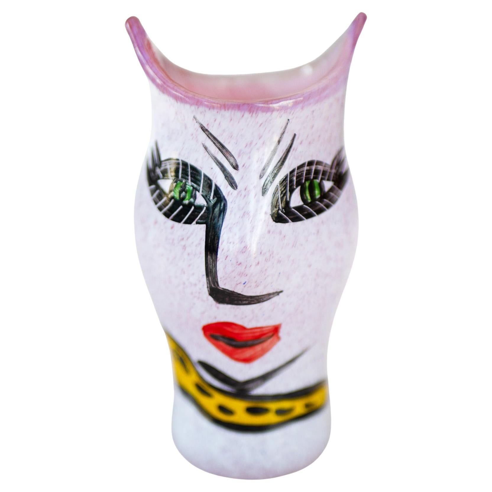 Vaso in vetro in miniatura "Open minds" di Ulrika Hydman-Vallien per Kosta, Svezia