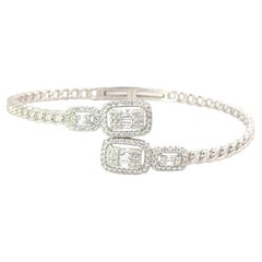 Bracciale ovale aperto in argento 925 Regalo per il fidanzamento