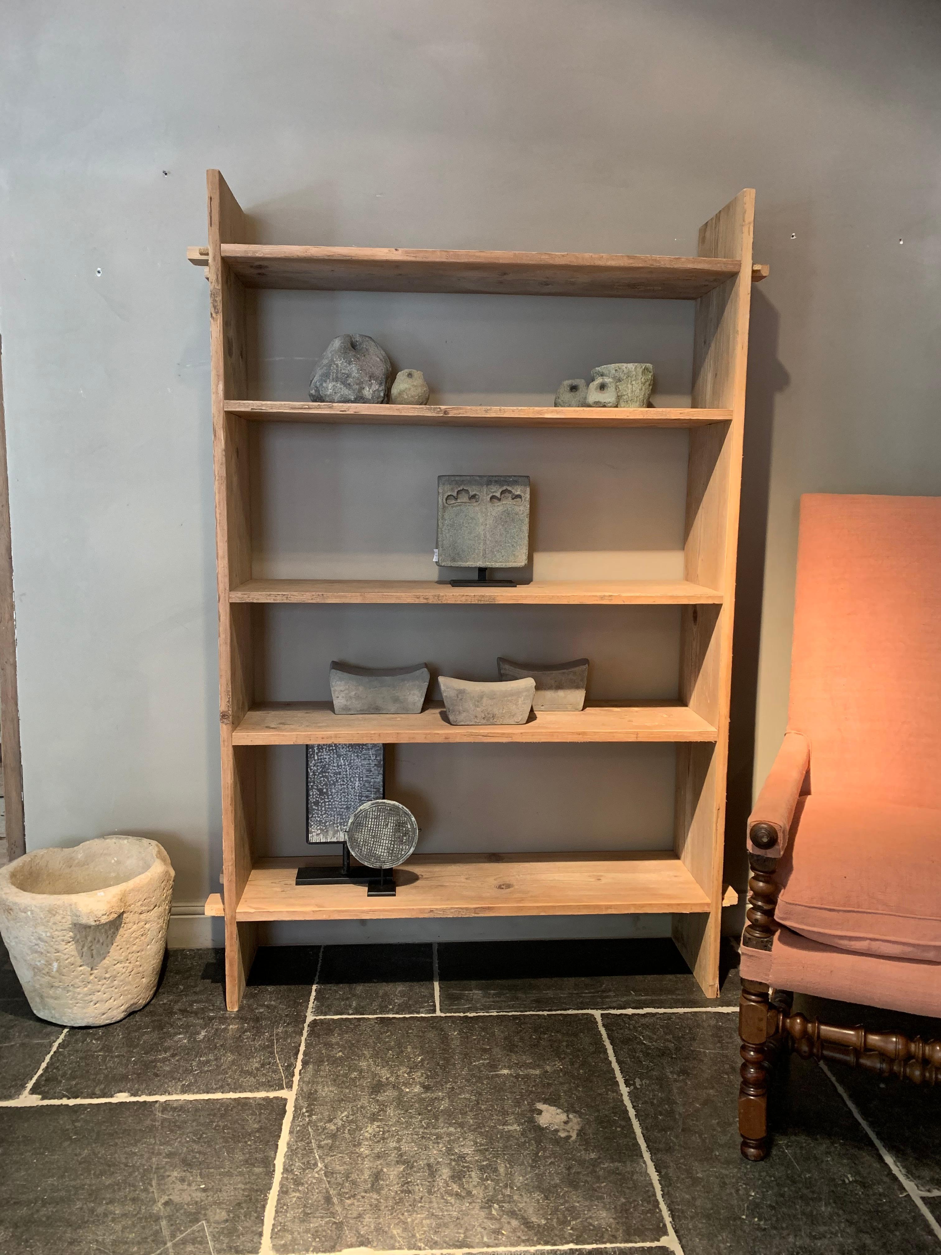 Hand-Crafted Open Rack Shelve Unit Reclaimed Wood