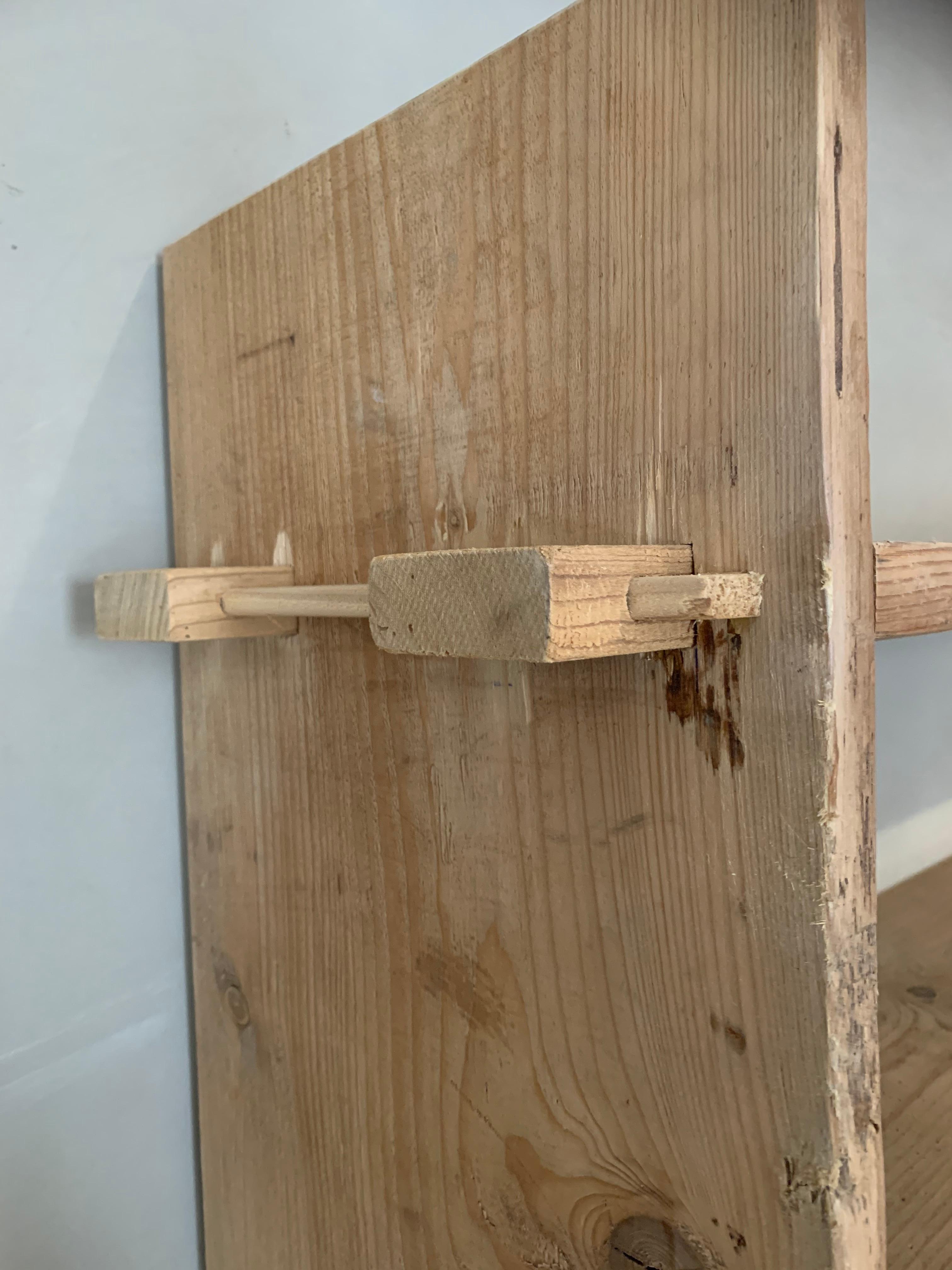 Contemporary Open Rack Shelve Unit Reclaimed Wood
