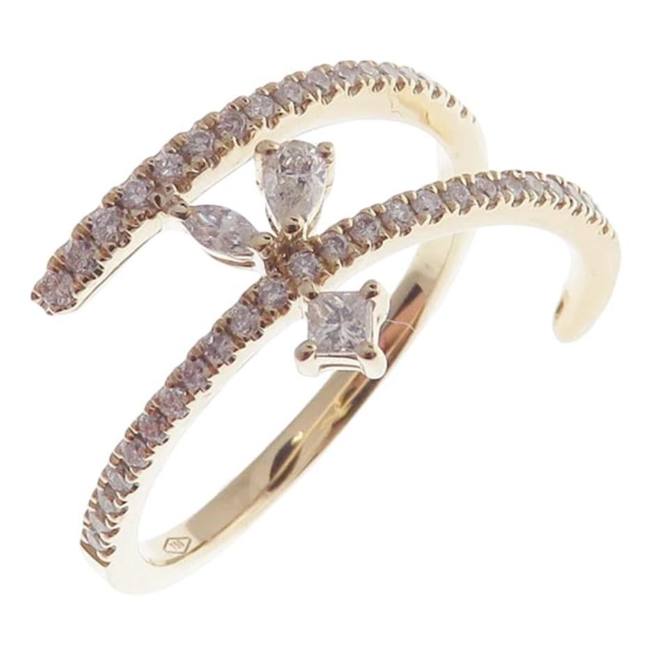 For Sale:  Open Ring Double Band Diamond 3-PC Ring Set 12