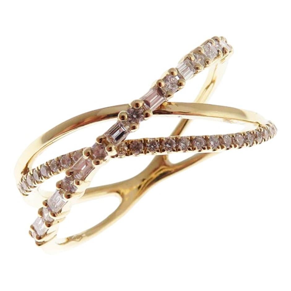 For Sale:  Open Ring Double Band Diamond 3-PC Ring Set 6