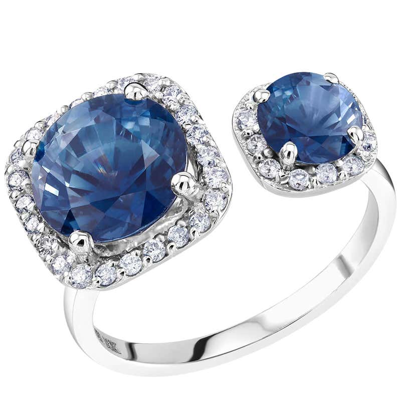 Antique Sapphire and Diamond Cocktail Rings - 20,523 For Sale at ...