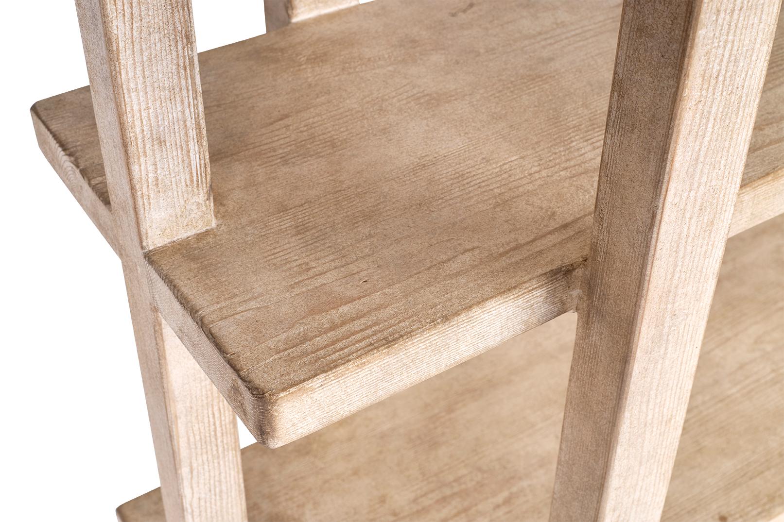 Organic Modern Open Shelf Etagere in Bleached Elm