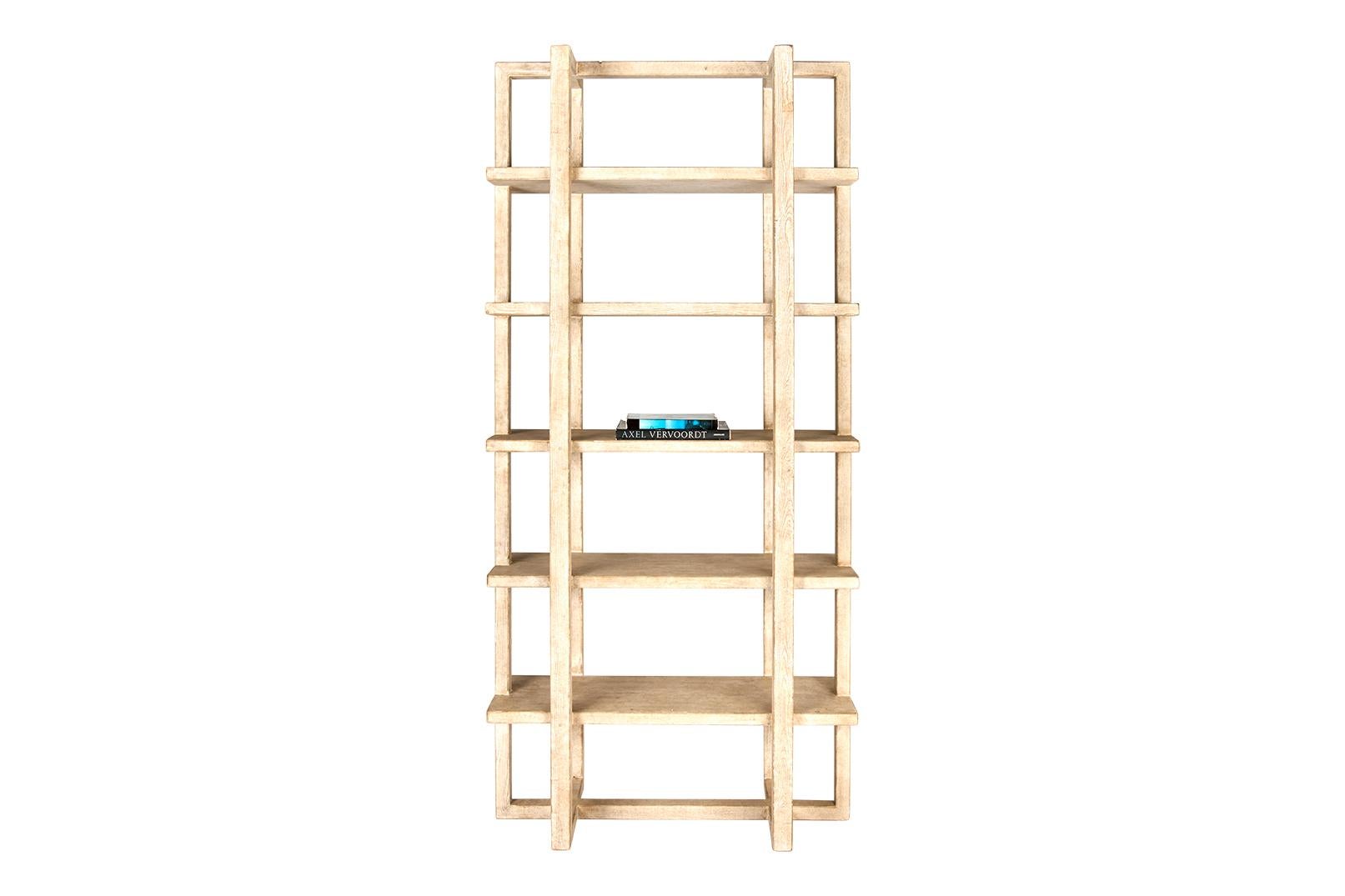 Open Shelf Etagere in Bleached Elm 1