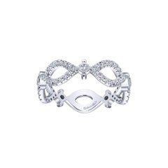Open Space Pave Design White Gold Diamond Band