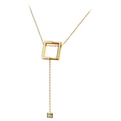 Open Square Pave Statement Necklace