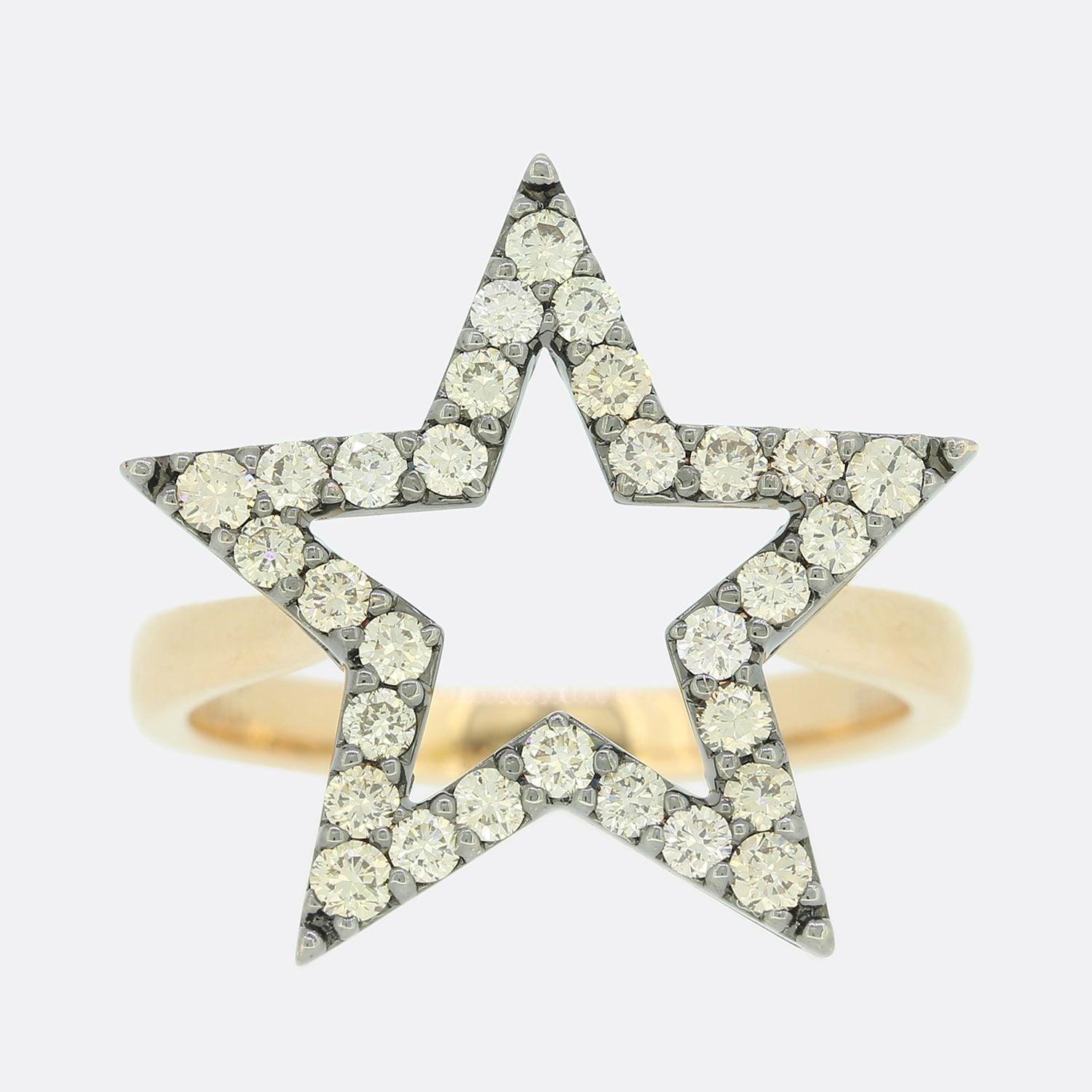 Donna Anello con diamante Open Star in vendita