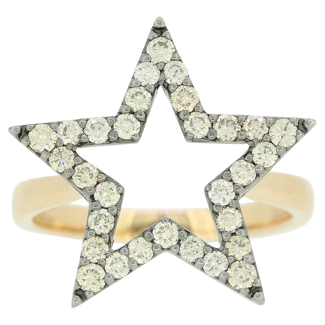 Open Star Diamond Ring